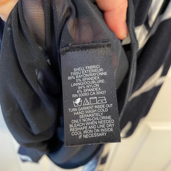 NIC+ZOE Navy leaf dress - Picture 5 of 6